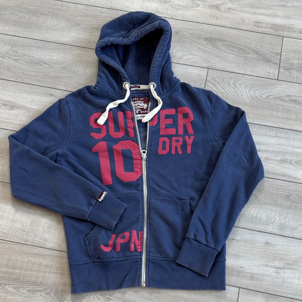 Superdry Orange Label Trainer Hood Full Zip Hoodie Japan Large- Fits Medium US - Picture 4 of 10